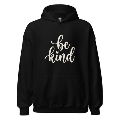 Be Kind Script Pullover Hoodie, Women's, front, black with cream print