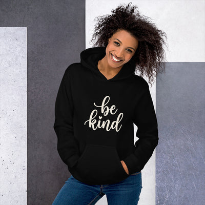Be Kind Script Pullover Hoodie, Women's, on a model