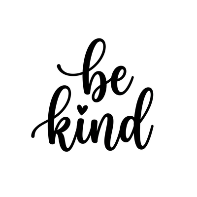 Be Kind Script Tee — Women's on-figure. Cali Life Co. California apparel, designed in San Diego