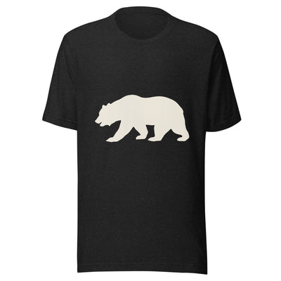 California Bear Graphic T-Shirt, Men's, front, black with cream print