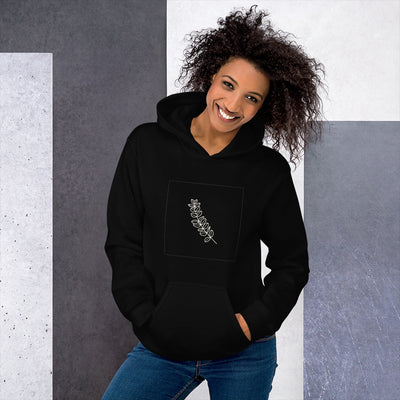 Eucalyptus Sprig Pullover Hoodie, Men's, on a model