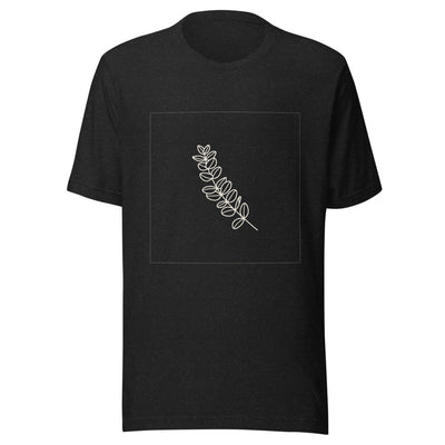 Eucalyptus Sprig Graphic T-Shirt, Women's, front, black with cream print