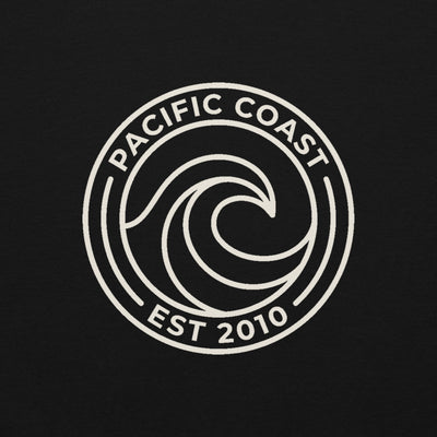 Pacific Coast Wave Badge Pullover Hoodie, Women's, print close-up