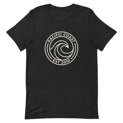 Pacific Coast Wave Badge Graphic T-Shirt, Men's, flat lay