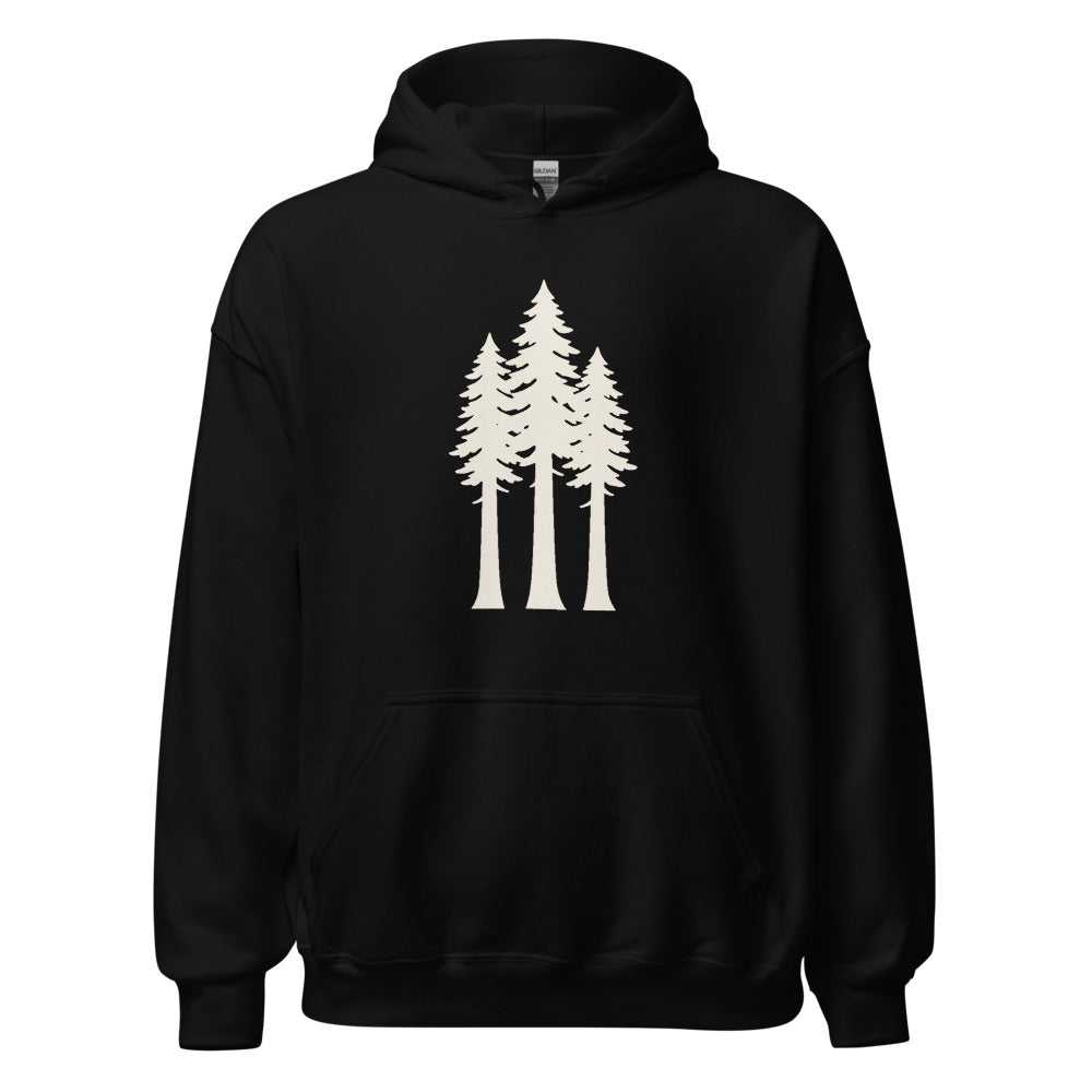 Redwood Silhouette Pullover Hoodie, Men's, front, black with cream print
